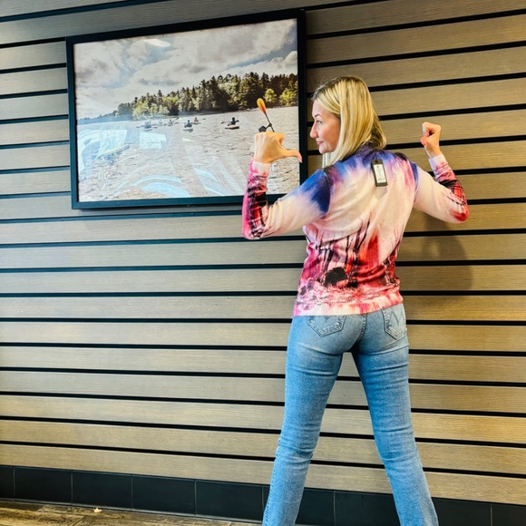 New Fluffy Angora Colourful Sweater NWT - Picture 2 of 7